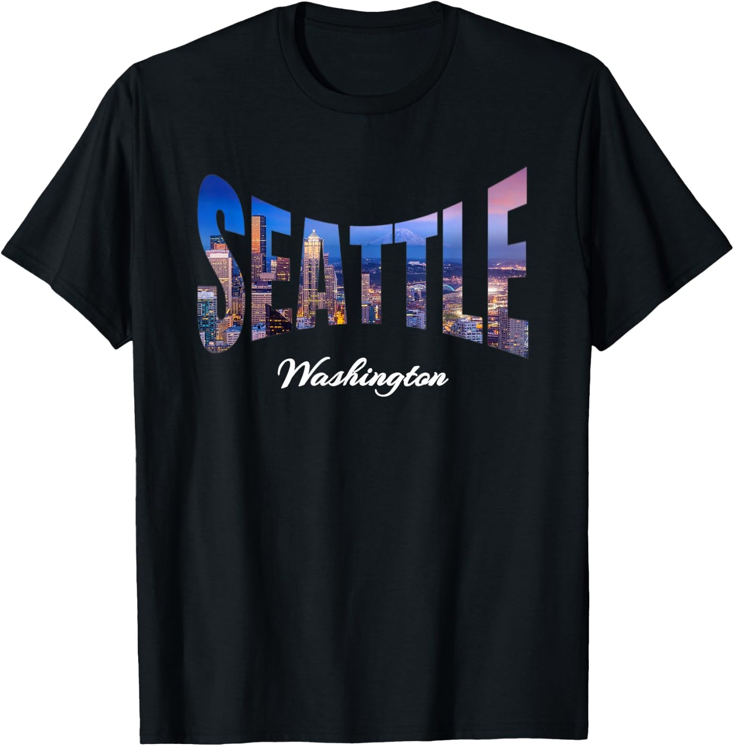 Seattle Washington City Souvenirs T-Shirt - T-Shirt | Black