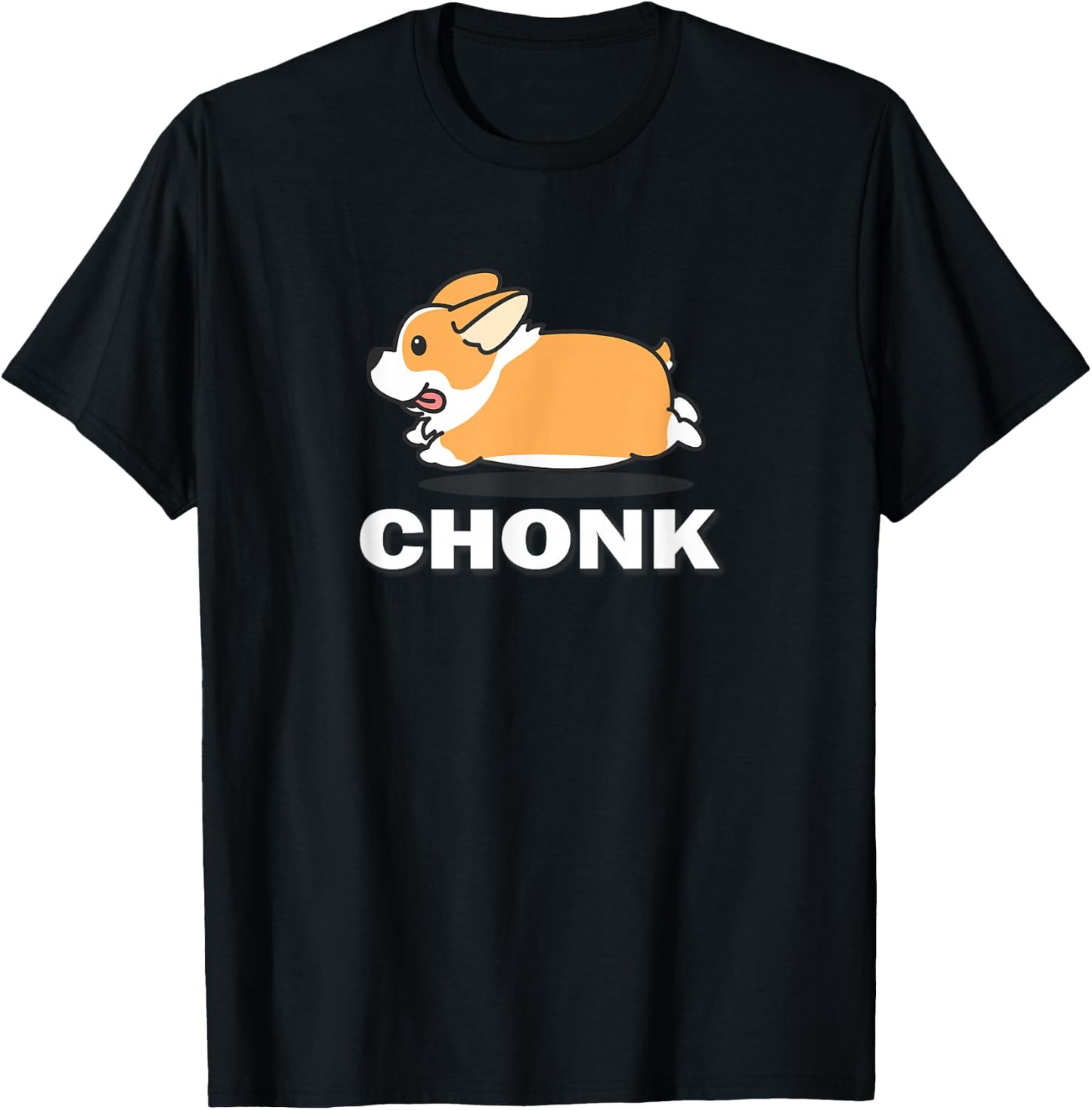 Funny Fat Chonk Pembroke Welsh Corgi Dog Lover T-Shirt - T-Shirt | Black