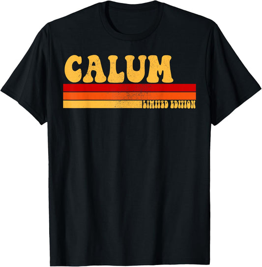 CALUM Name Personalized Idea Men Retro Vintage CALUM T-Shirt - T-Shirt | Black