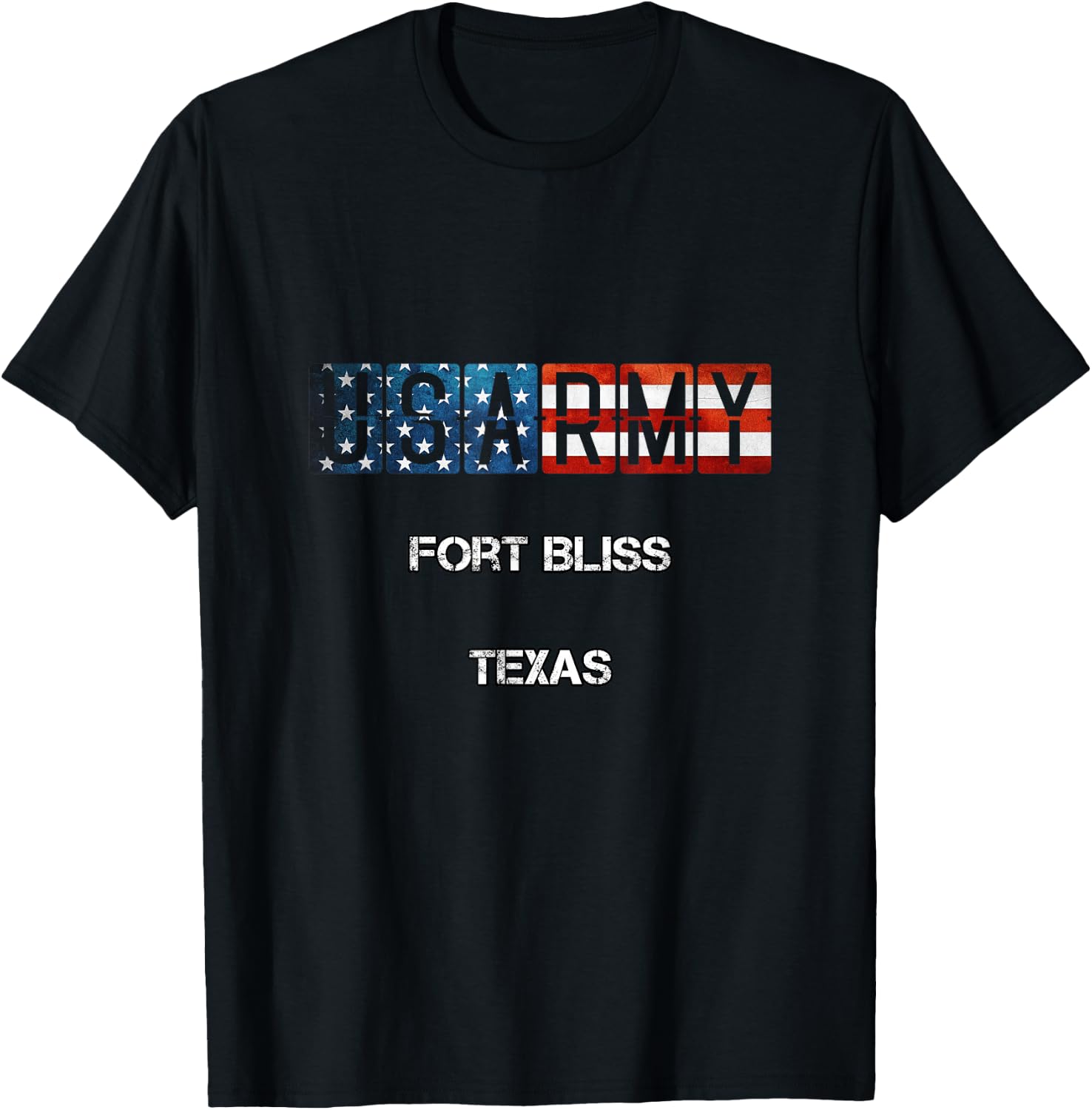 Fort Bliss US Flag Army T-Shirt - T-Shirt | Black