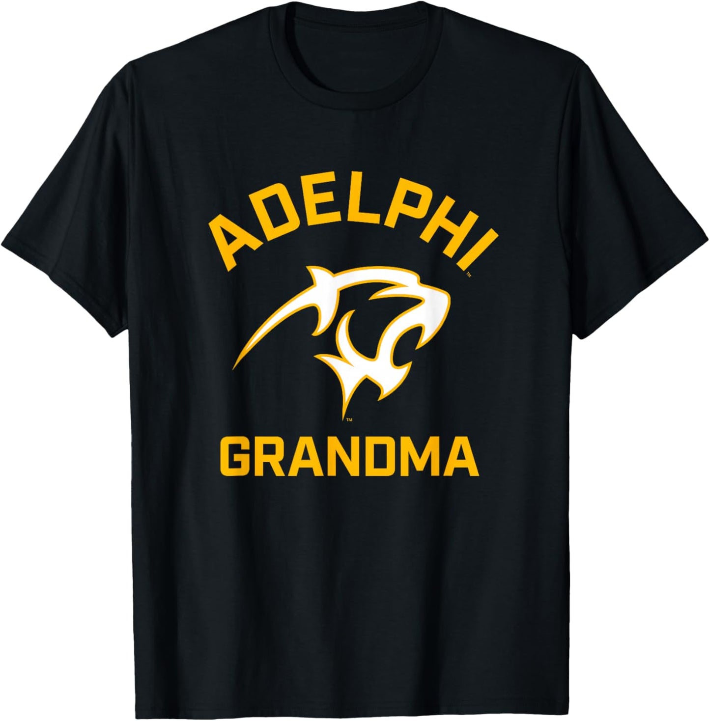 Adelphi University Panthers Arched Grandma T-Shirt - T-Shirt | Black