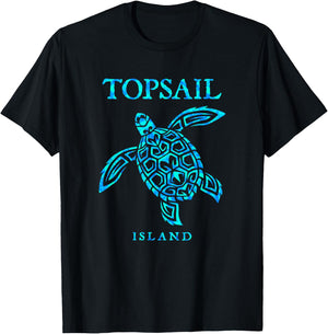 Topsail Island North Carolina Sea Turtle Boys Girls Toddler T-Shirt - T-Shirt | Black