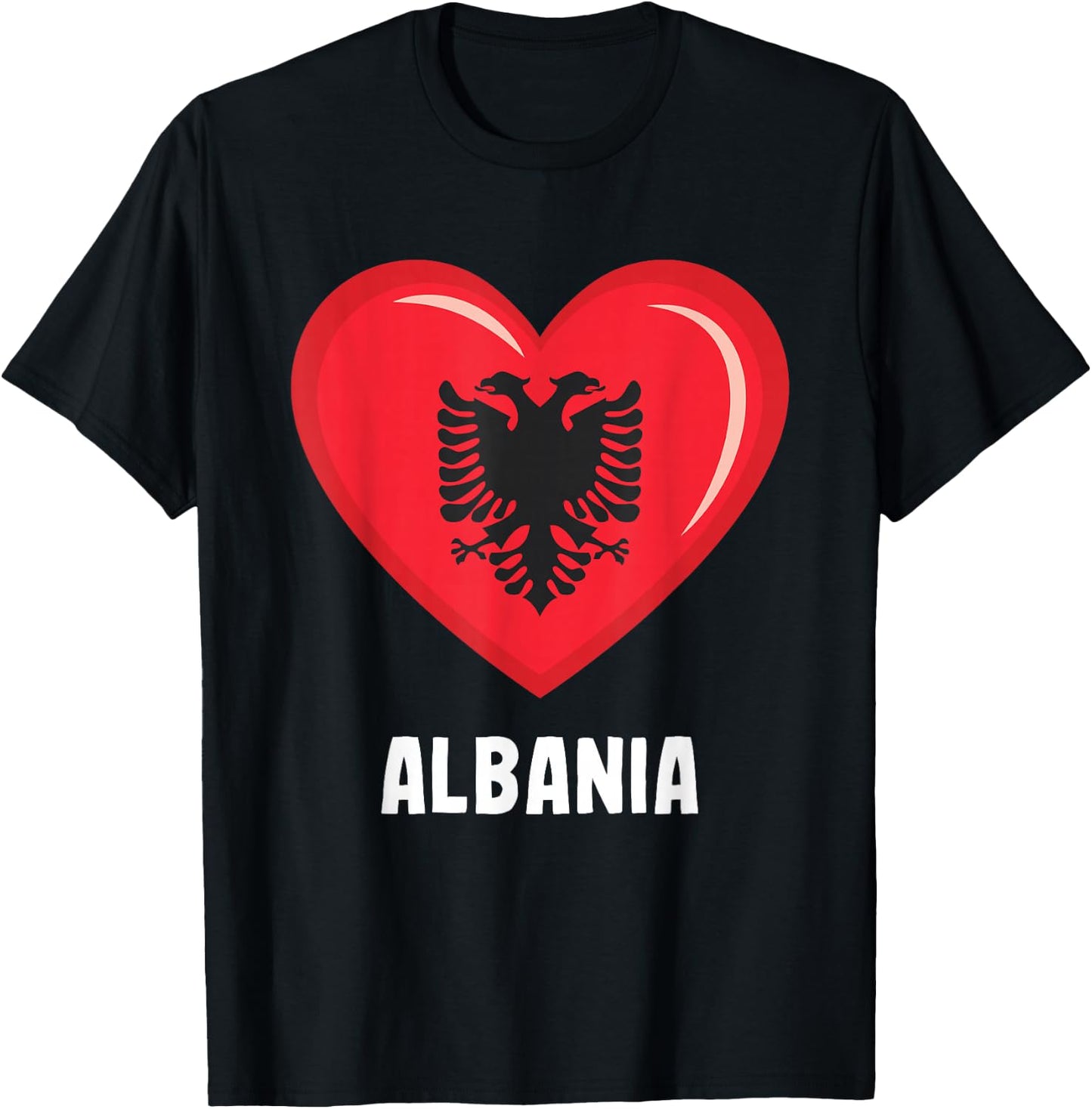 Albania Flag Jersey | Albanian T-Shirt - T-Shirt | Black