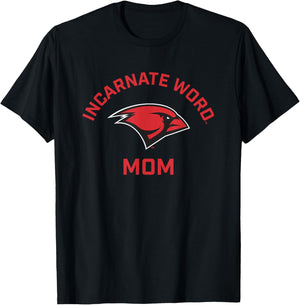 University of the Incarnate Word UIW Cardinals Arched Mom T-Shirt - T-Shirt | Black