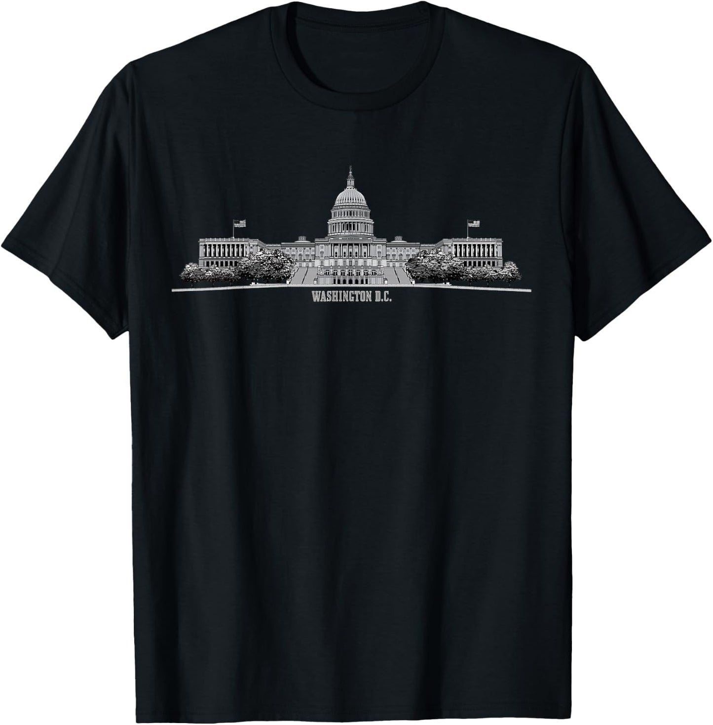 United States Capitol Washington Politics Government Power T-Shirt - T-Shirt | Black