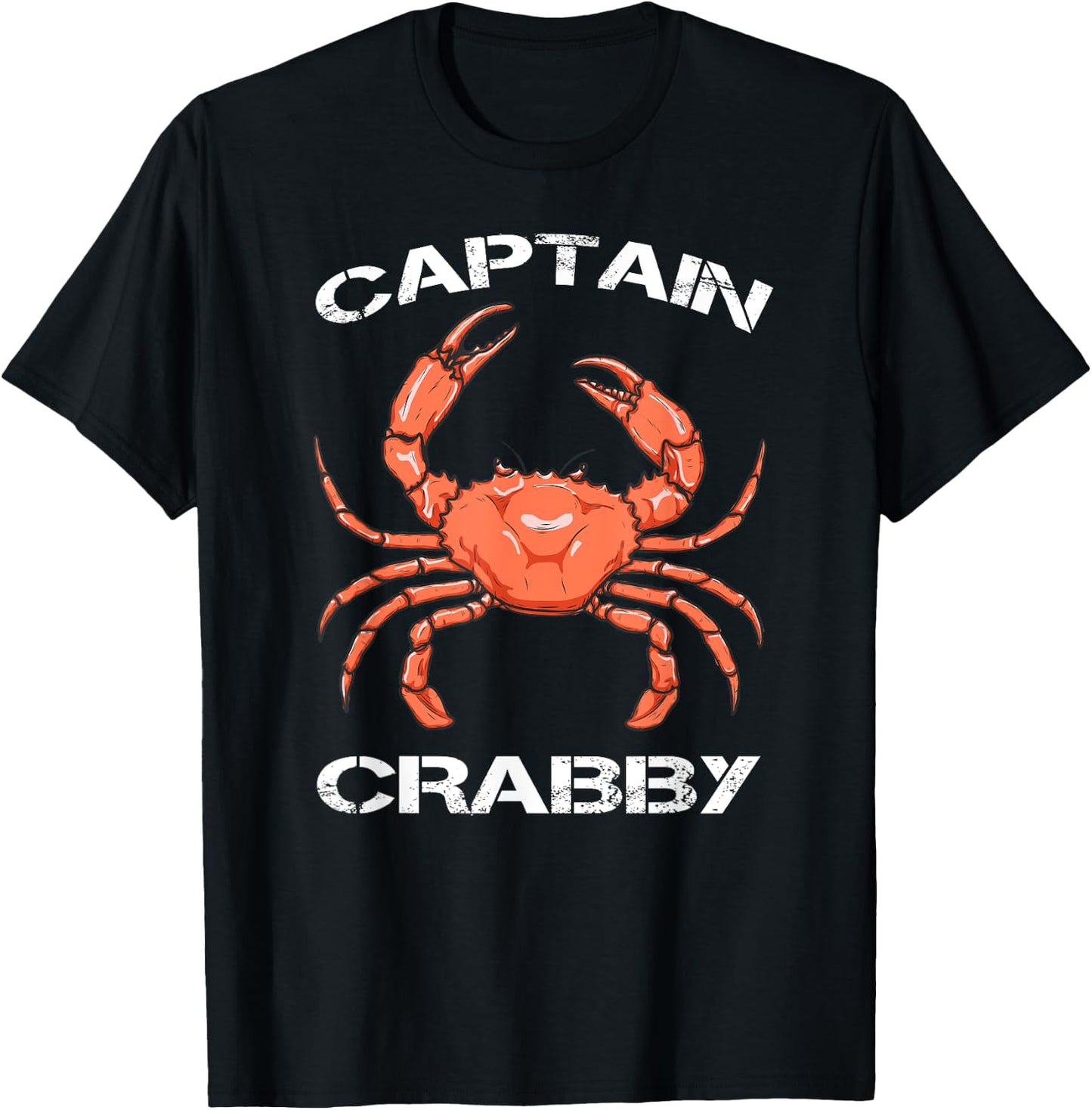 Captain Crabby | Funny Crabby Mood For Crab Lovers Gift T-Shirt - T-Shirt | Black