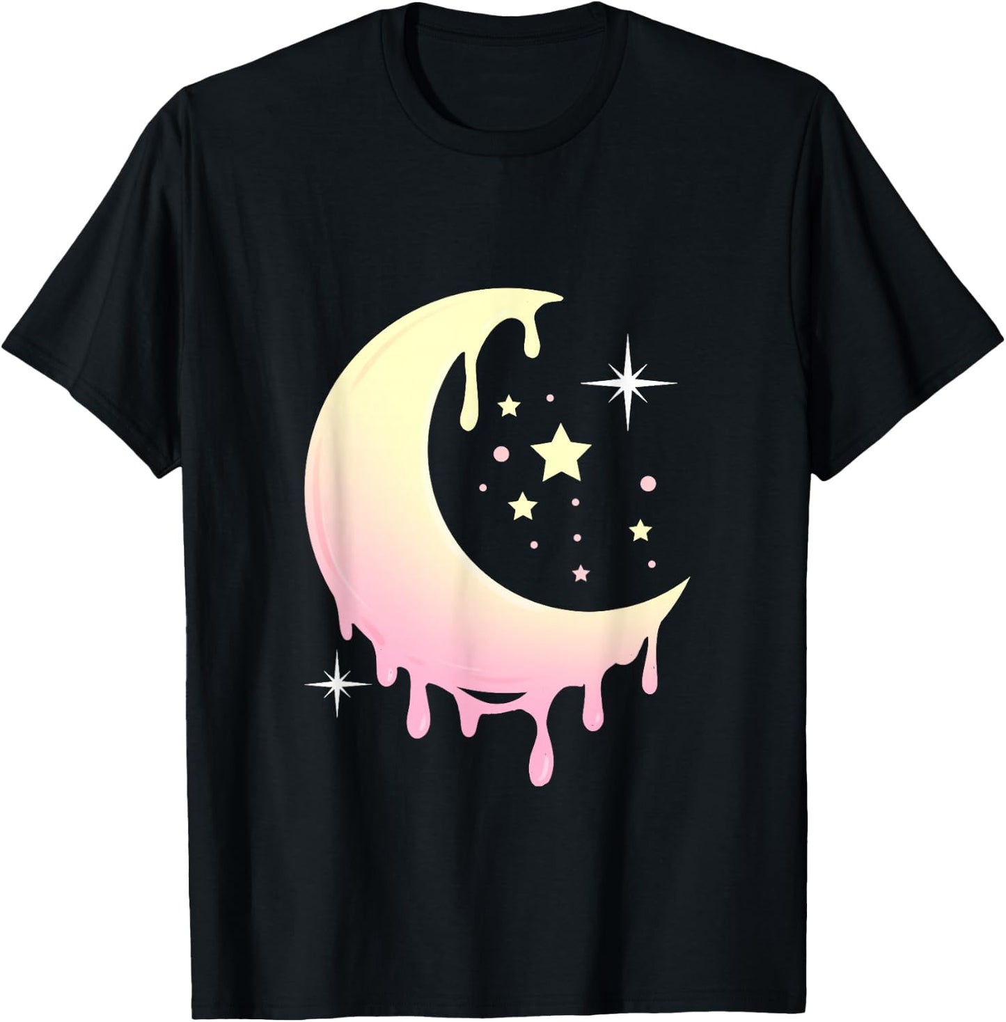 Pastel Moon Kawaii Pastel Goth T-Shirt - T-Shirt | Black