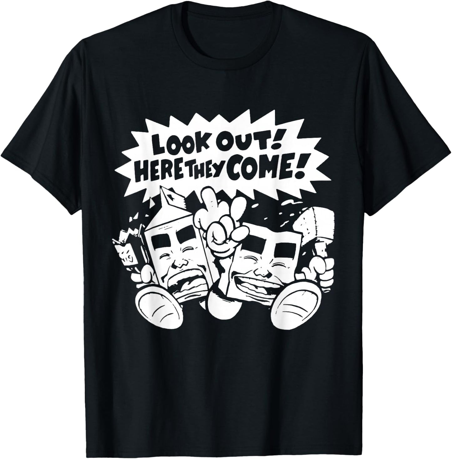 Black And White Love Milk & Cheese - Latest Thing Vaporwave T-Shirt - T-Shirt | Black