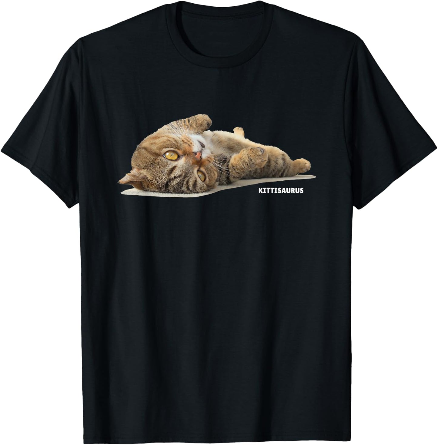 ChuChu in Wonderland Lying LuLu , Adult, , Short Sleeve, Blue, Small, Cat Pattern, Modern, Classic, Casual, Cotton 60% Polyester 40% T-Shirt - T-Shirt | Black