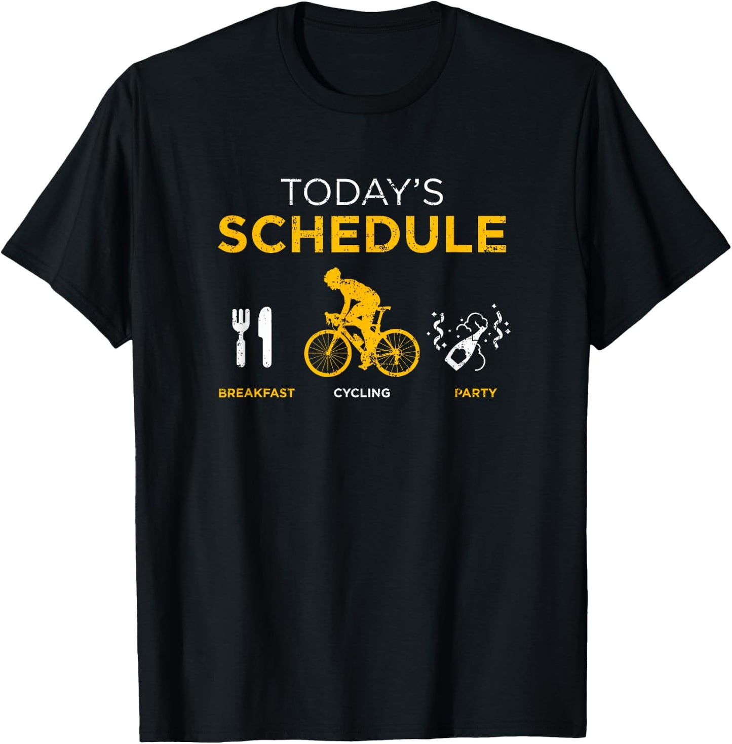 Race Bike Today's Schedule Cycling T-Shirt - T-Shirt | Black