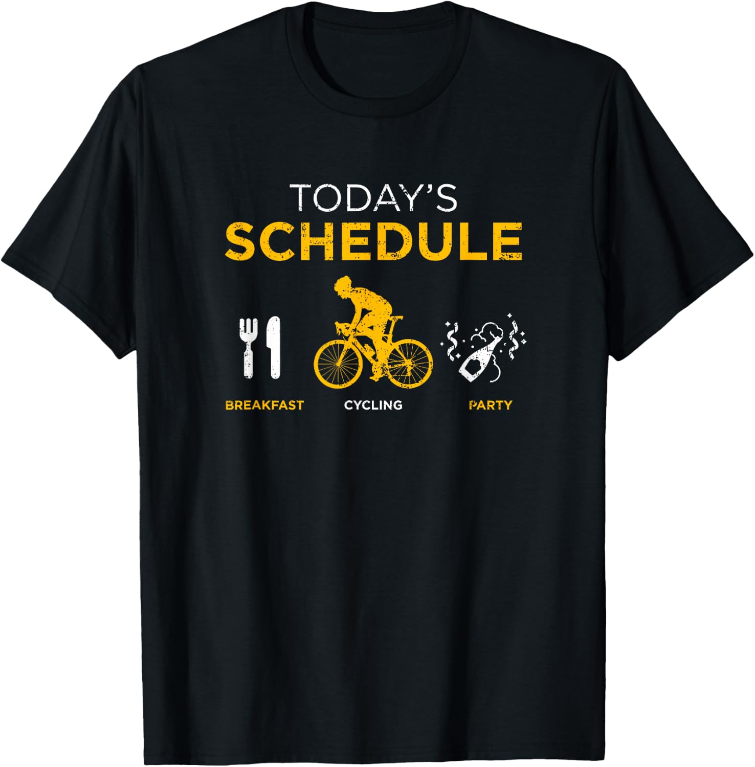 Race Bike Today's Schedule Cycling T-Shirt - T-Shirt | Black