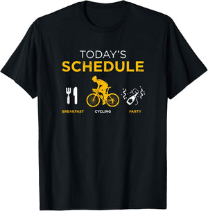 Race Bike Today's Schedule Cycling T-Shirt - T-Shirt | Black