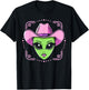 Alien Cowgirl Has Space Western UFO Howdy Rodeo Country T-Shirt - T-Shirt | Black