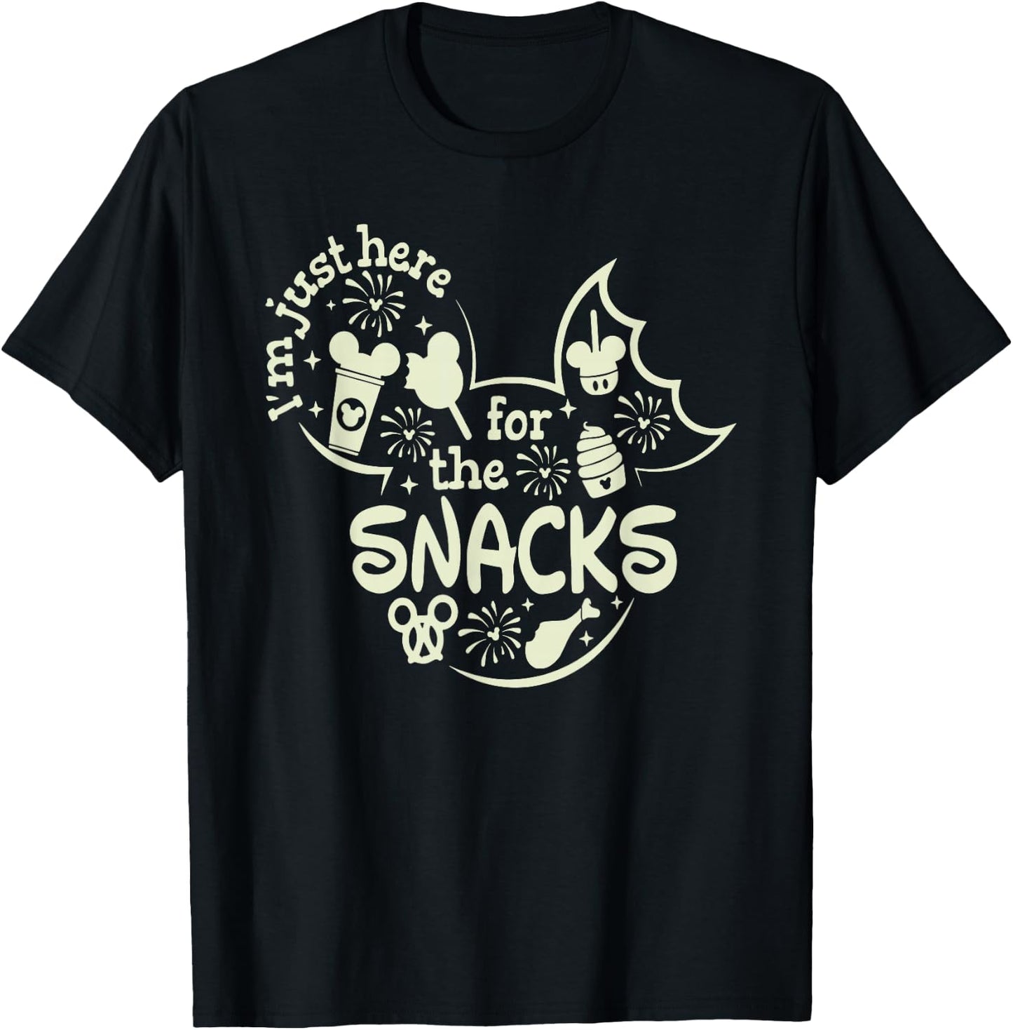 I'm Here For The Snacks, Snacks Goals T-Shirt - T-Shirt | Black