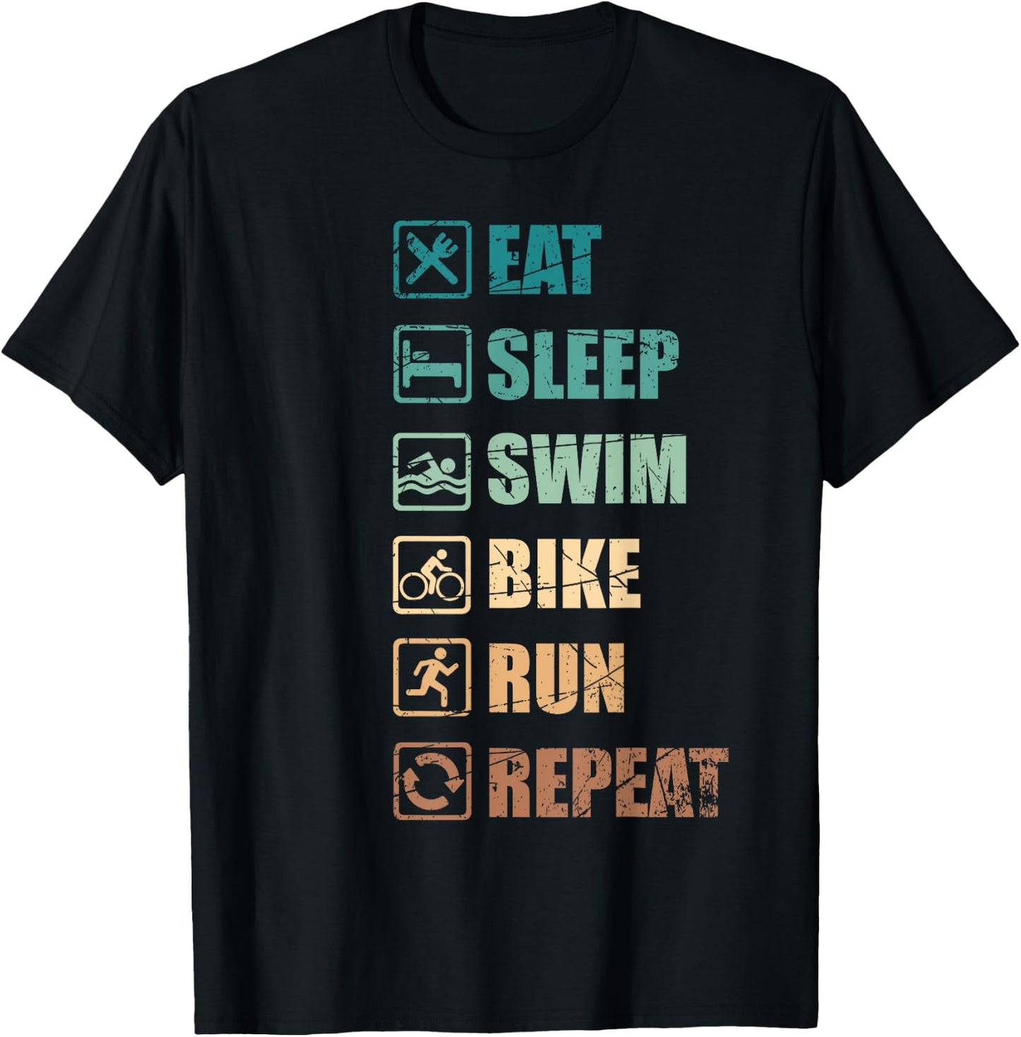 Funny Hobby Triathlete Gift Sports Triathlon T-Shirt - T-Shirt | Black