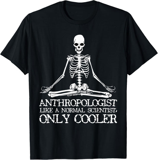 Anthropology Yoga Skeleton Anthropologist T-Shirt - T-Shirt | Black