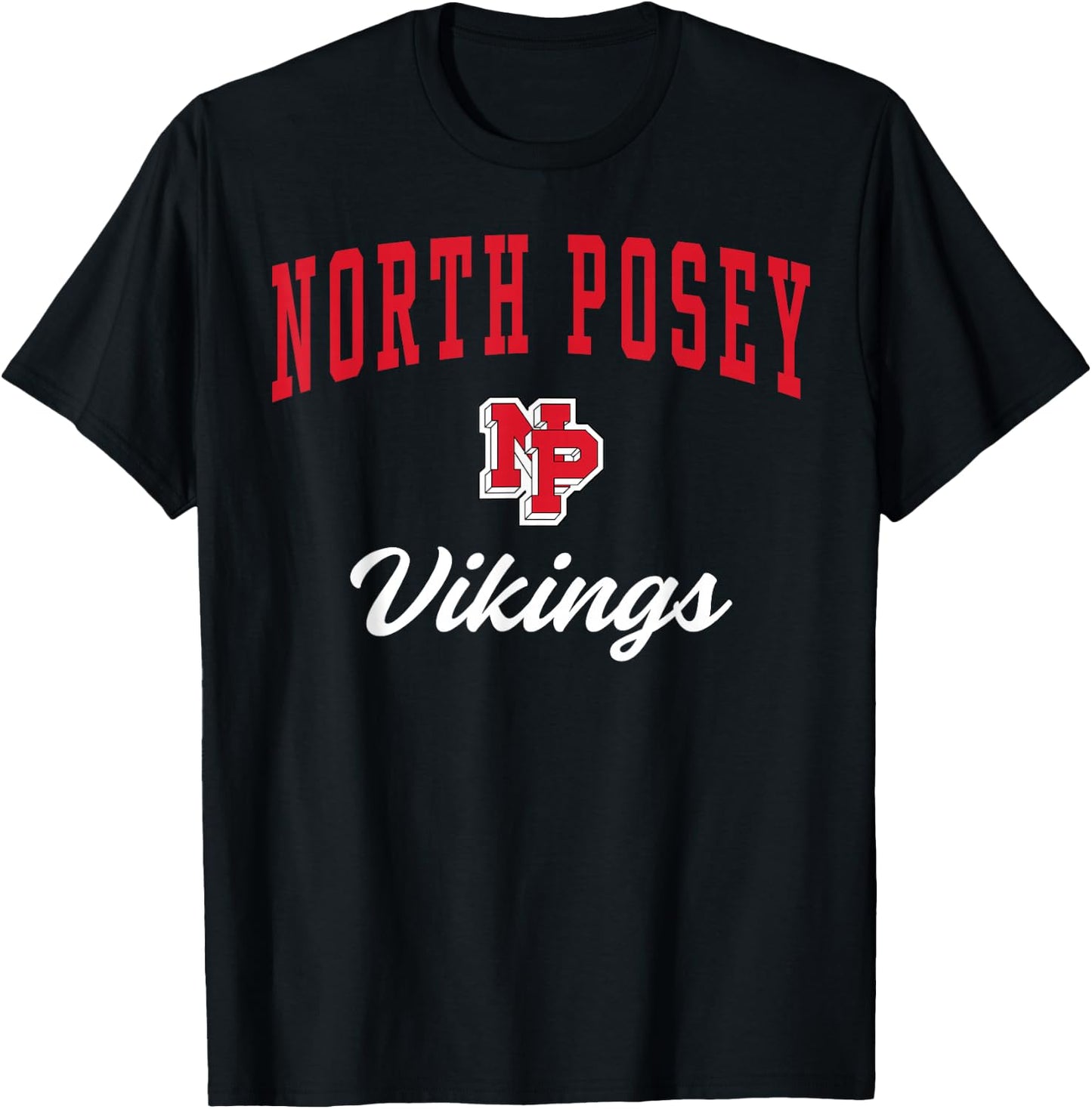 North Posey High School Vikings T-Shirt - T-Shirt | Black