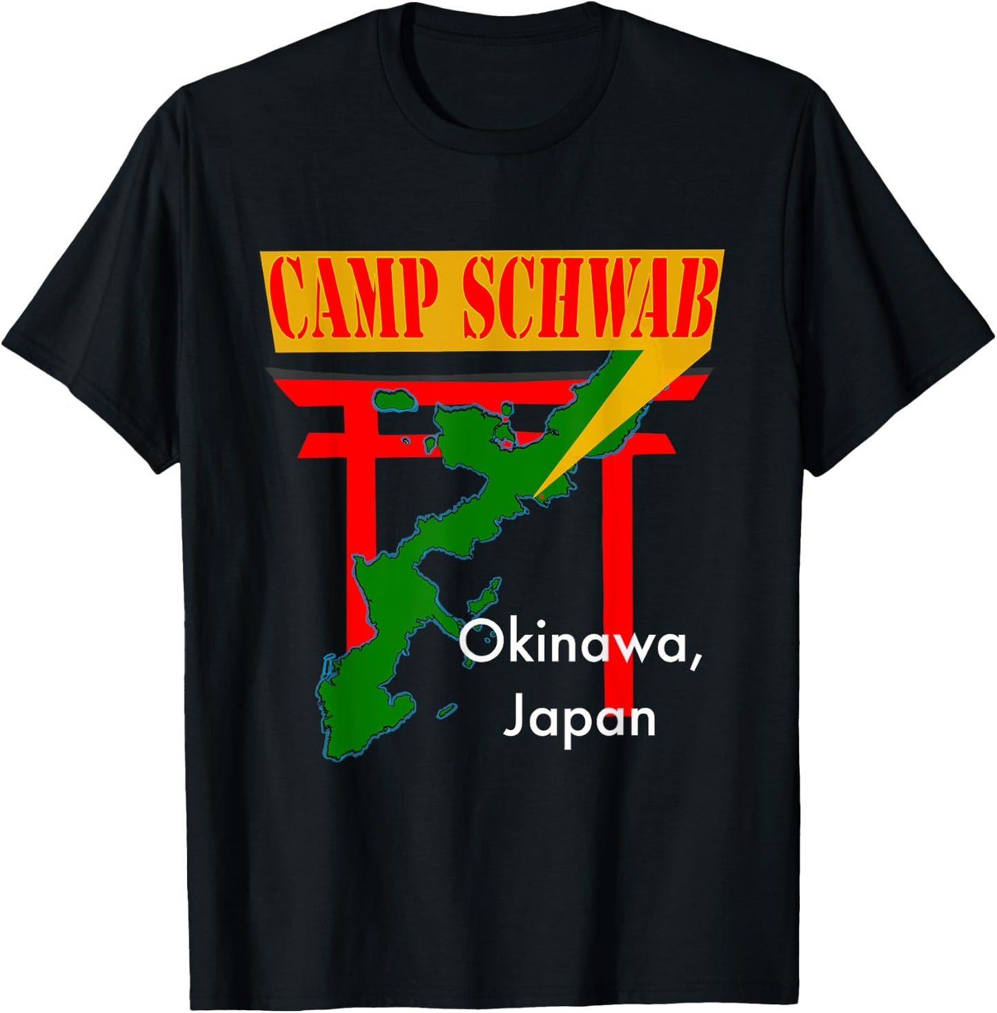 Camp Schwab, Nago, Okinawa, Japan T-Shirt - T-Shirt | Black