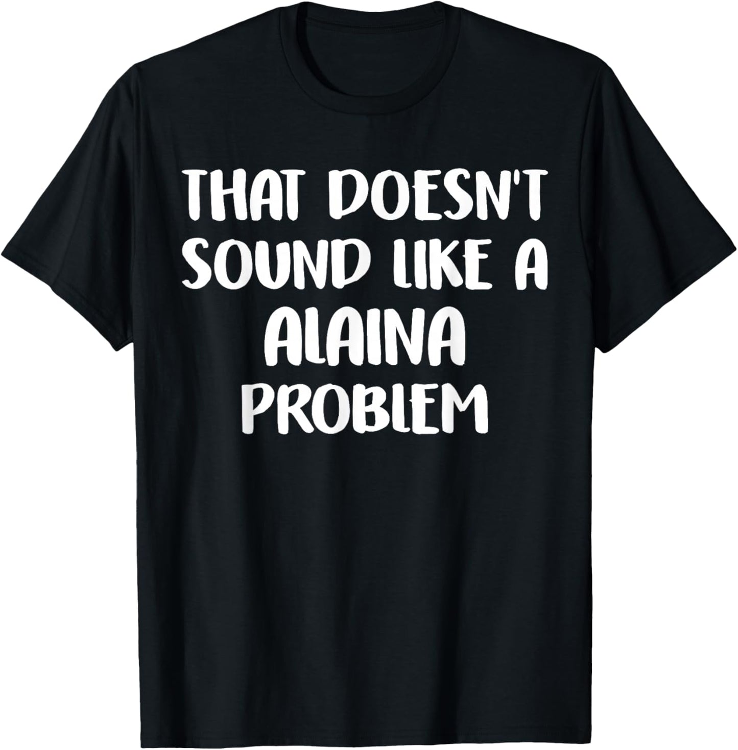 ALAINA Personalized Cute Flower Girls ALAINA Name T-Shirt - T-Shirt | Black