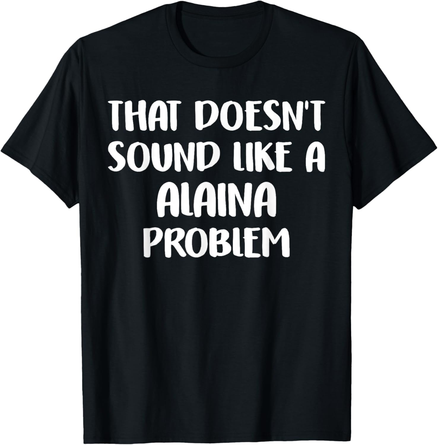 ALAINA Personalized Cute Flower Girls ALAINA Name T-Shirt - T-Shirt | Black