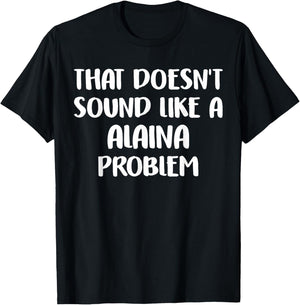 ALAINA Personalized Cute Flower Girls ALAINA Name T-Shirt - T-Shirt | Black