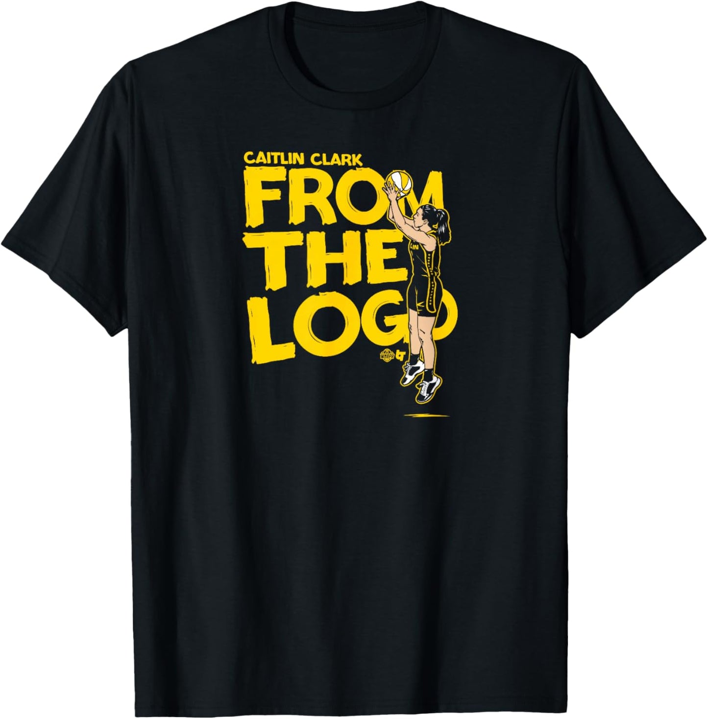 Caitlin Clark - from The Logo - Indiana Basketball T-Shirt - T-Shirt | Black