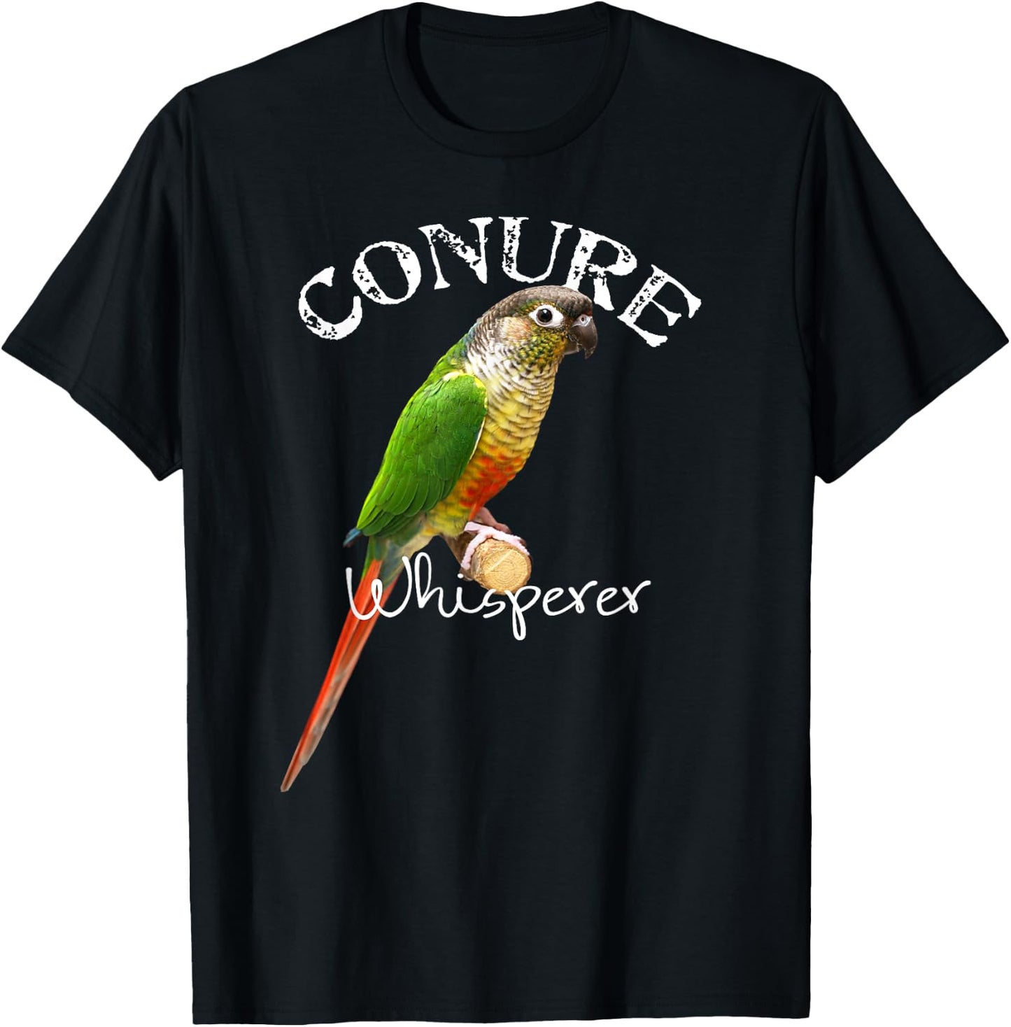 Funny Conure Whisperer Green Cheek Conure Bird Gift T-Shirt - T-Shirt | Black