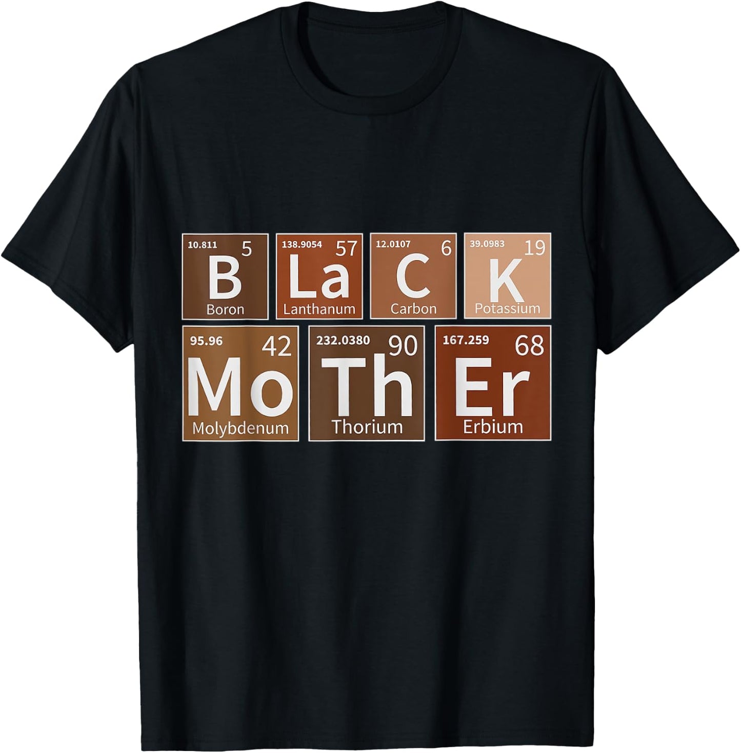 Melanin Black Mother Periodic Table African American Mom T-Shirt - T-Shirt | Black