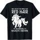 Red Hair Unicorn Gift Redhead Funny Red Headed T-Shirt - T-Shirt | Black