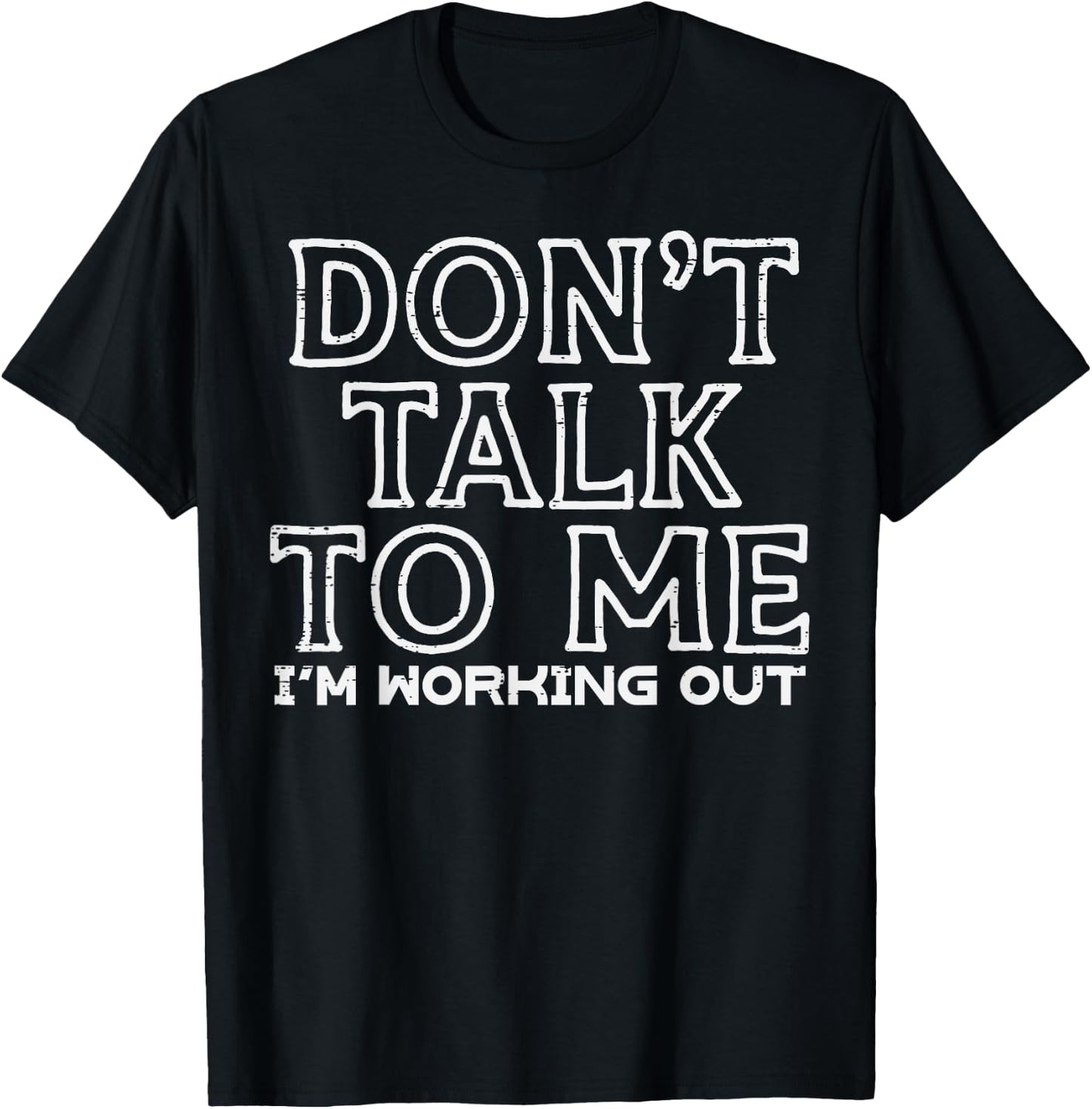 Dont Talk To Me Im Working Out Gym Fitness Men Women Kids T-Shirt - T-Shirt | Black