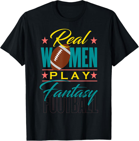 Fantasy Football Real Women Cute Design for a Kit T-Shirt - T-Shirt | Black