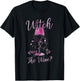 Wine Pun - Witch Way to The Wine T-Shirt - T-Shirt | Black