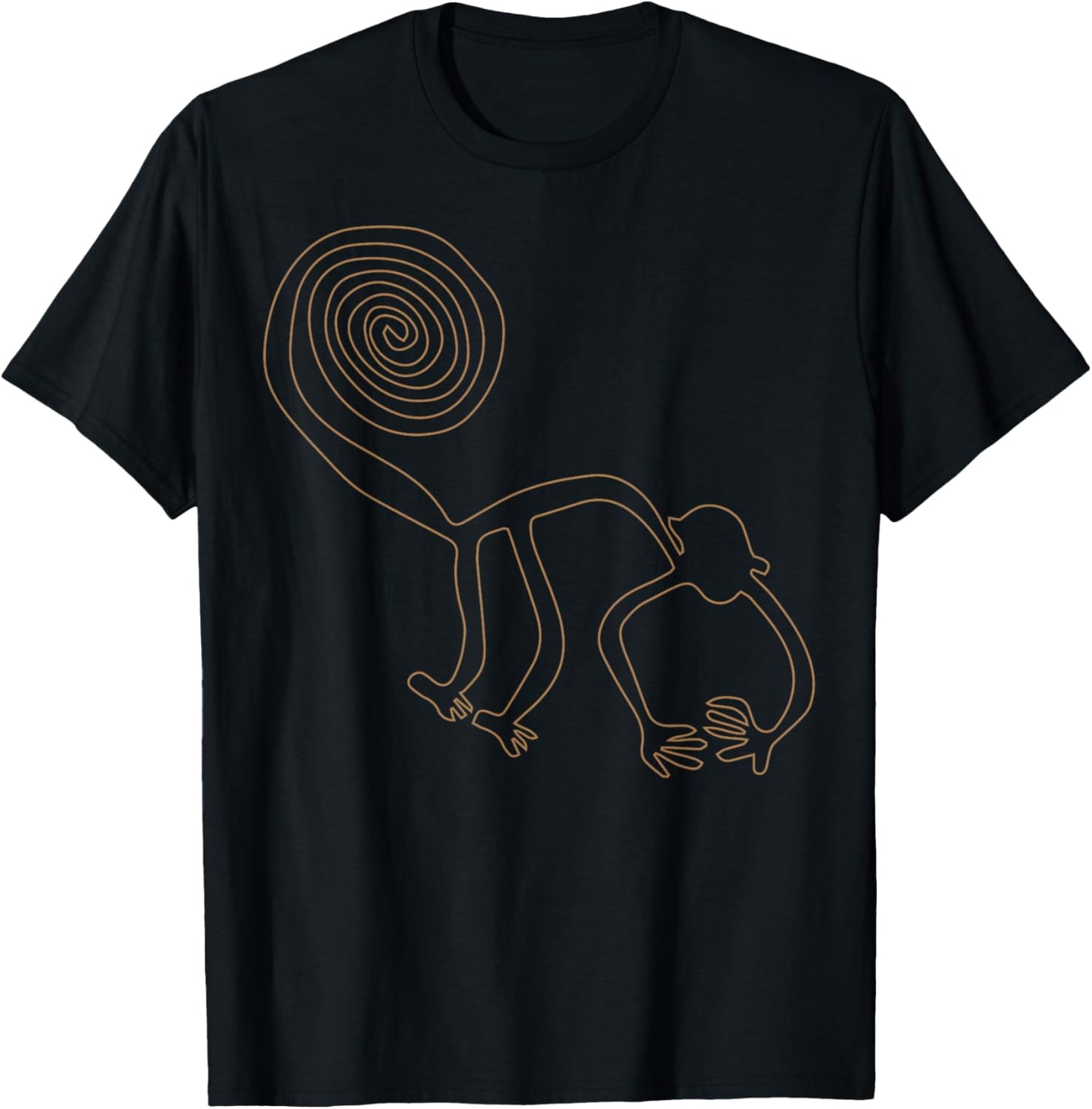 Peru - Nazca Lines Monkey - Peru T-Shirt - T-Shirt | Black