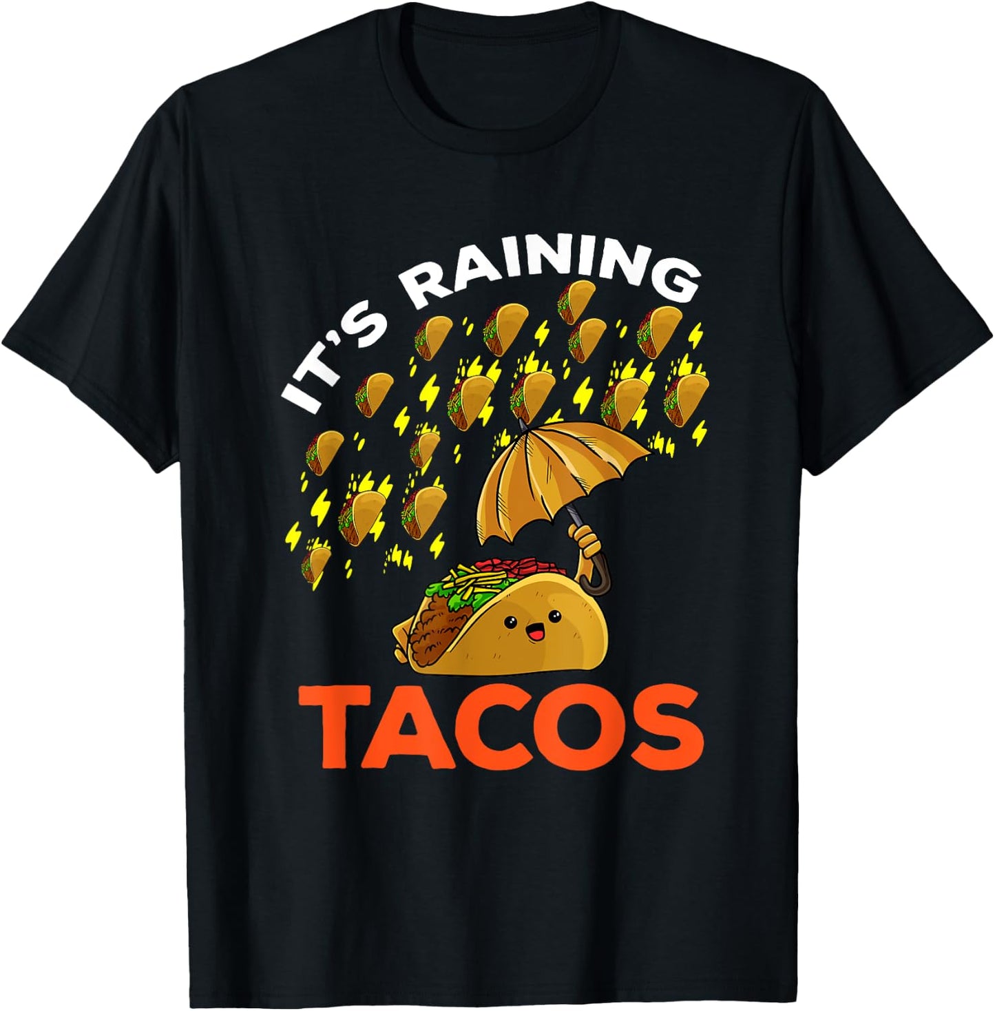 It's Raining Tacos Funny Mexican Food Kids Boy Girl T-Shirt - T-Shirt | Black