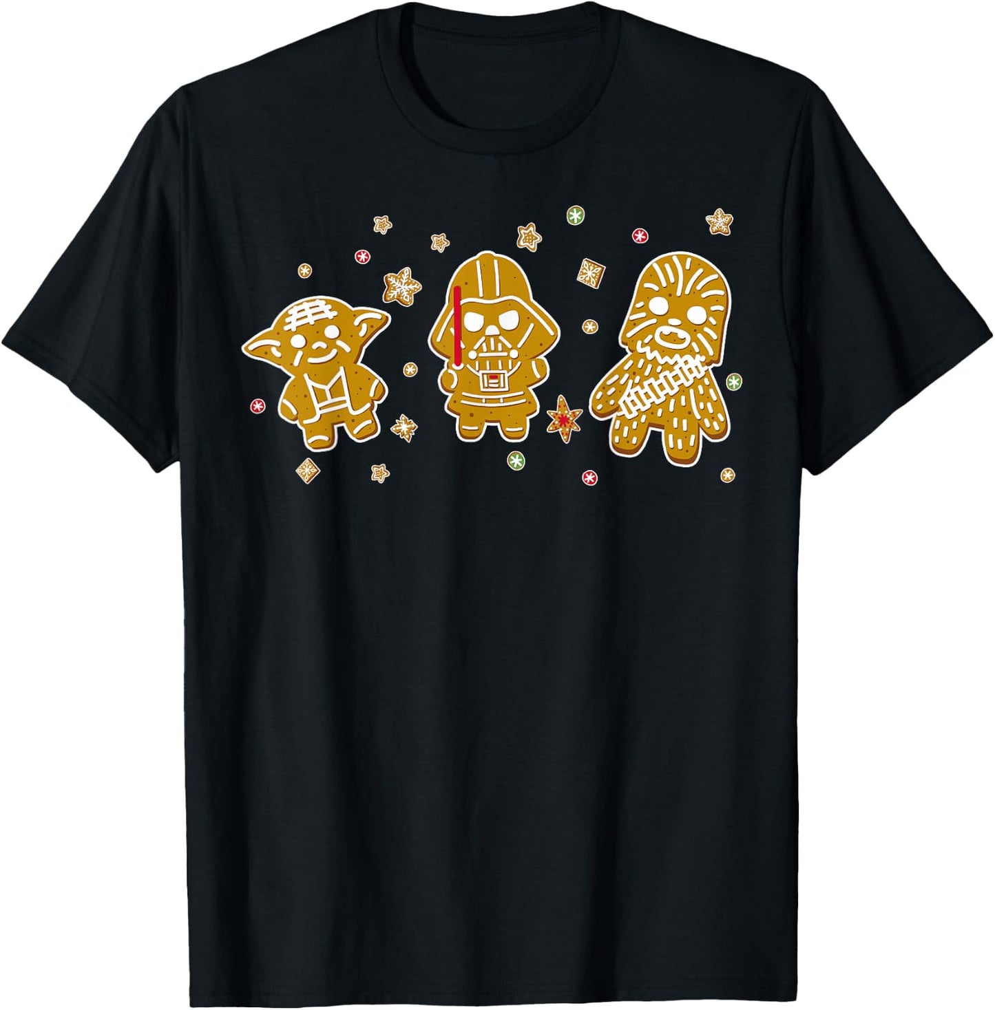 Star Wars Character Gingerbread Portrait T-Shirt - T-Shirt | Black