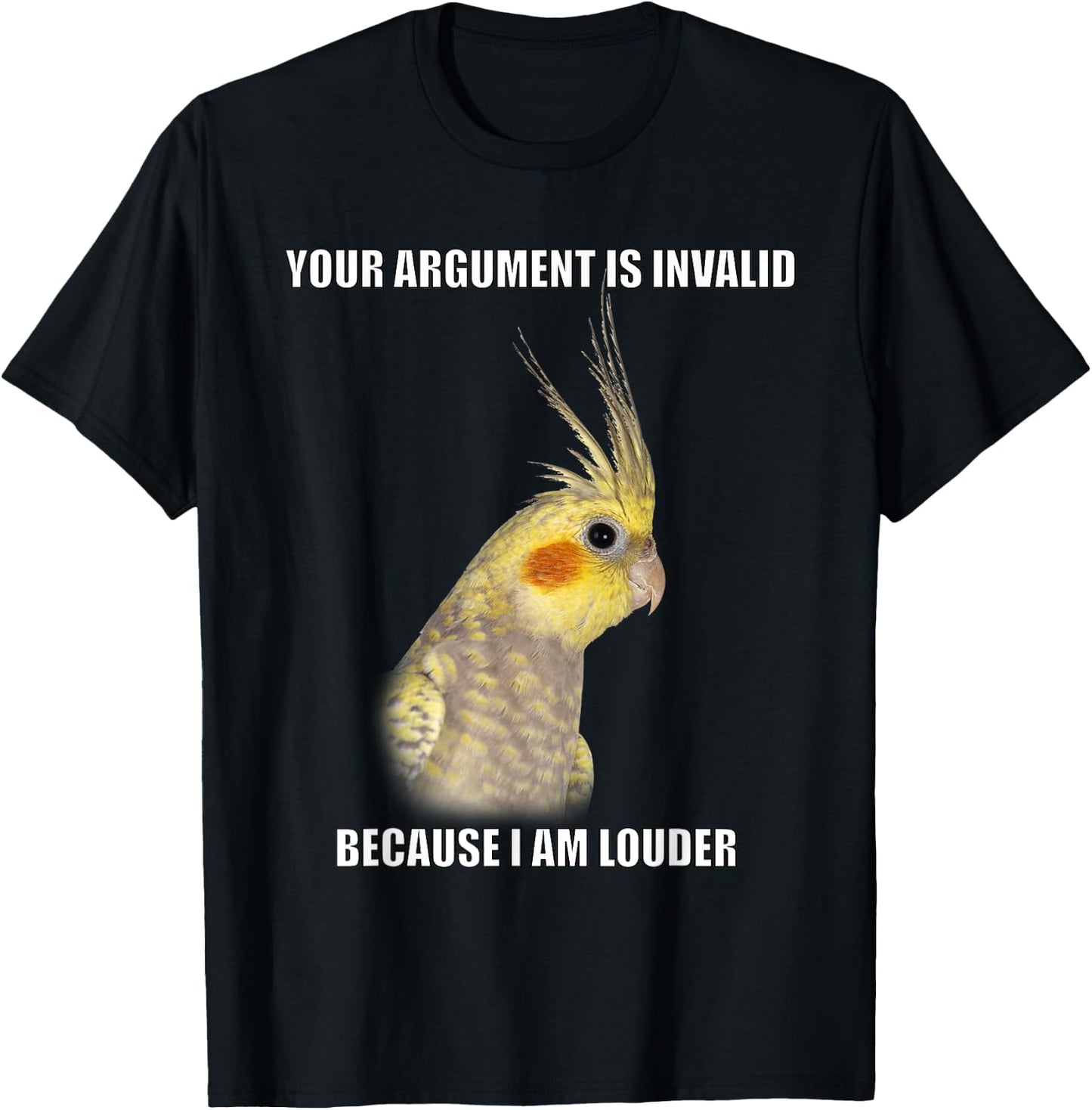 COCKATIEL Birds Funny Cockatiels Design T-Shirt - T-Shirt | Black