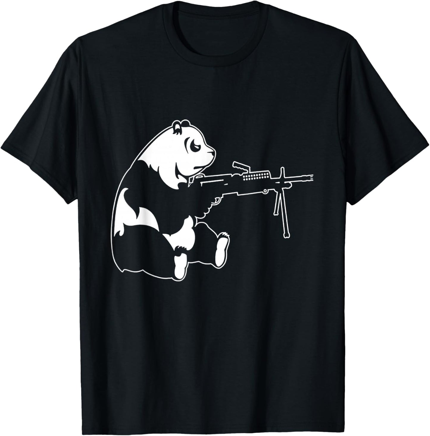 Panda Machine Gun T-Shirt - T-Shirt | Black