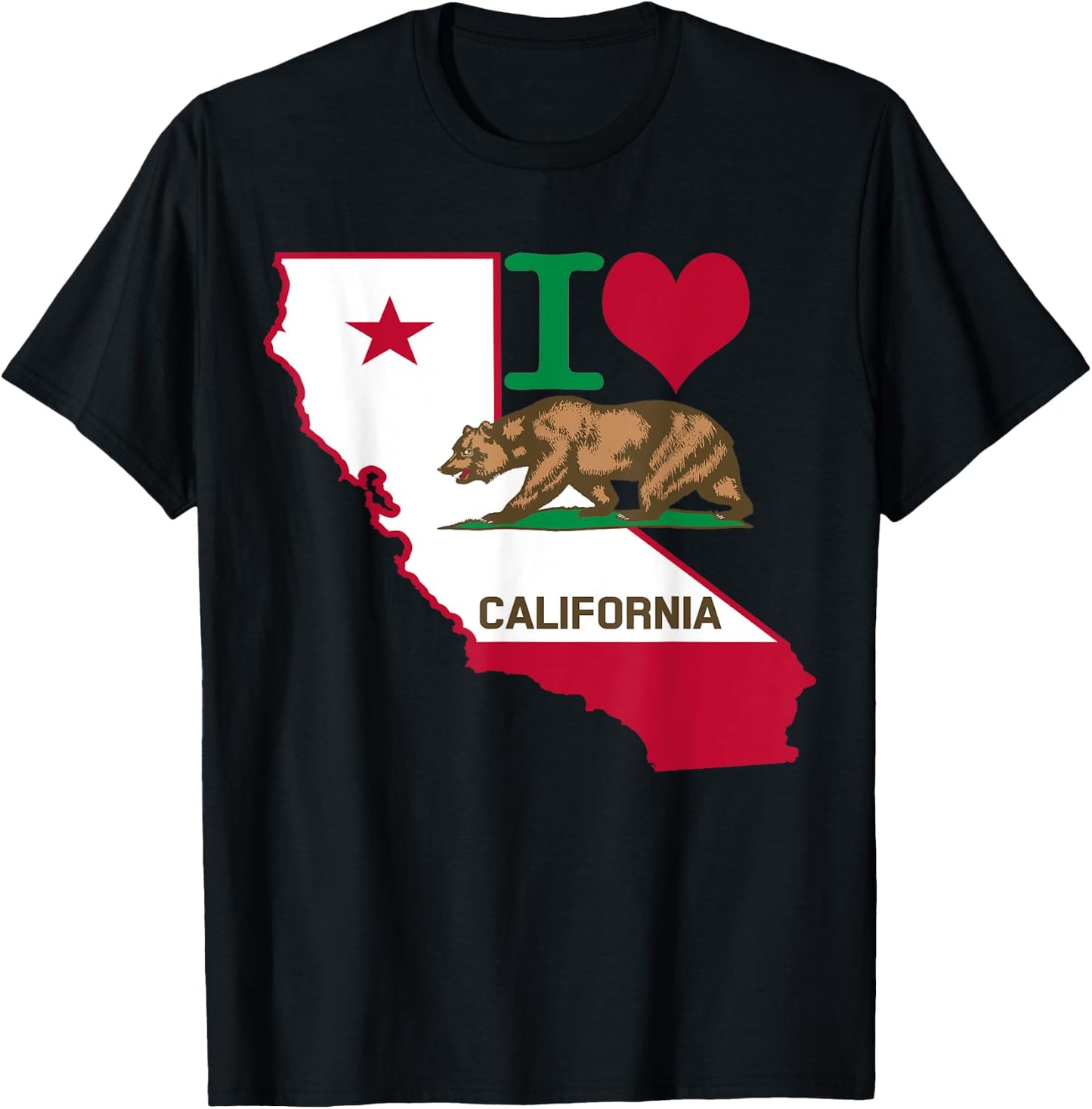 I Love California T-Shirt - T-Shirt | Black