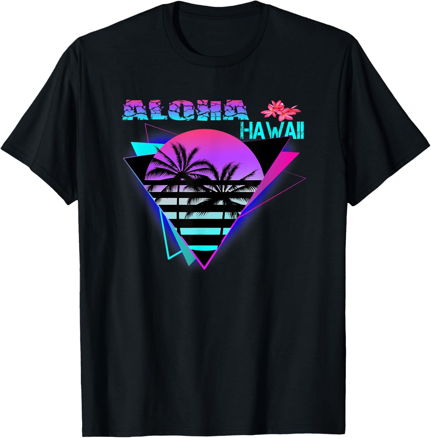 Aloha Hawaii Island Palm Beach Women Kids T-Shirt - T-Shirt | Black