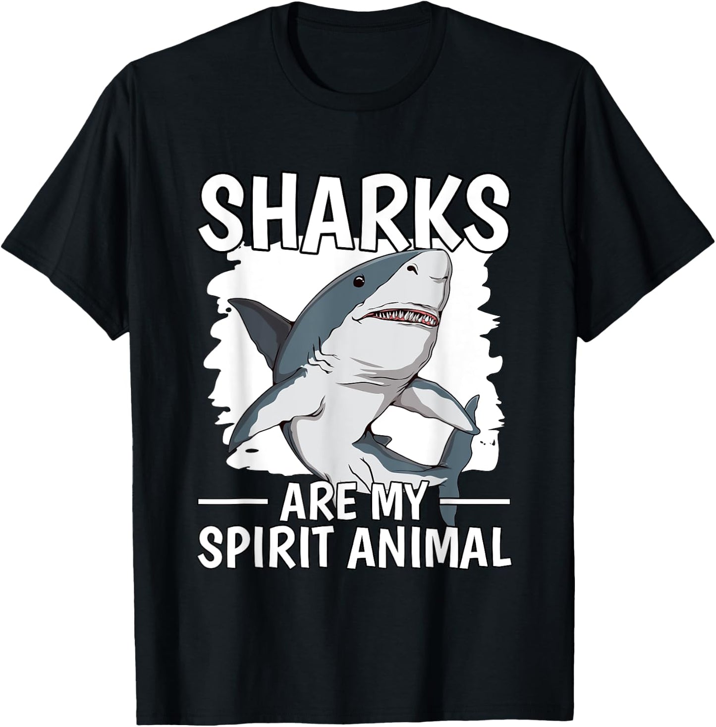 Shark Quote Sharks Are My Spirit Animal Sharks T-Shirt - T-Shirt | Black