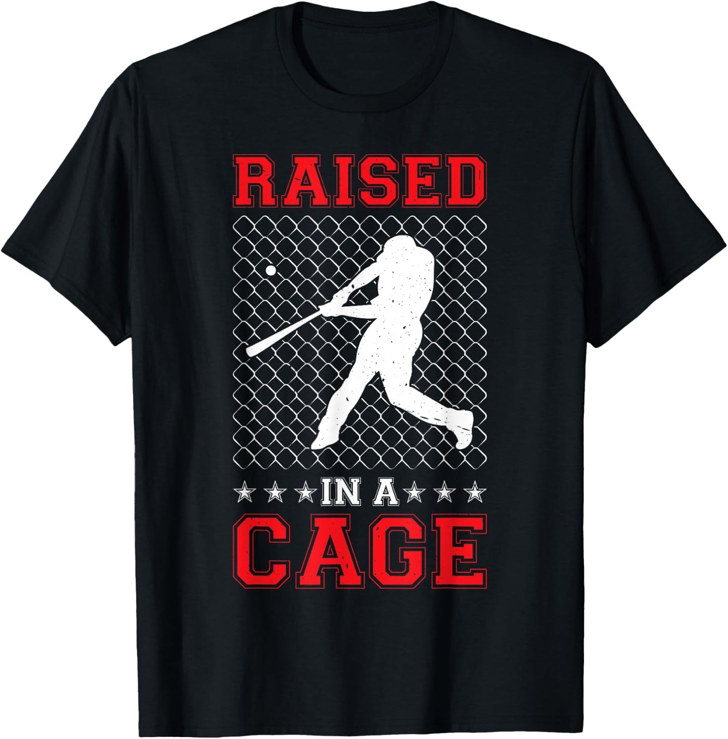 Raised In A Cage T-Shirt - T-Shirt | Black