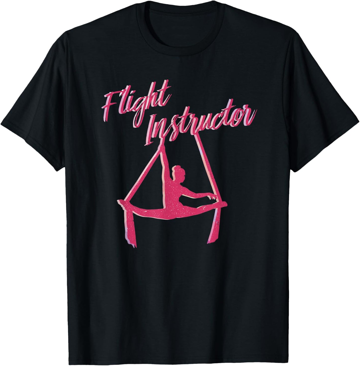 Flight Instructor Aerial SIlks Circus Yoga T-Shirt - T-Shirt | Black