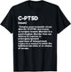 C-PTSD Definition Stress Awareness Mental Posttraumatic T-Shirt - T-Shirt | Black