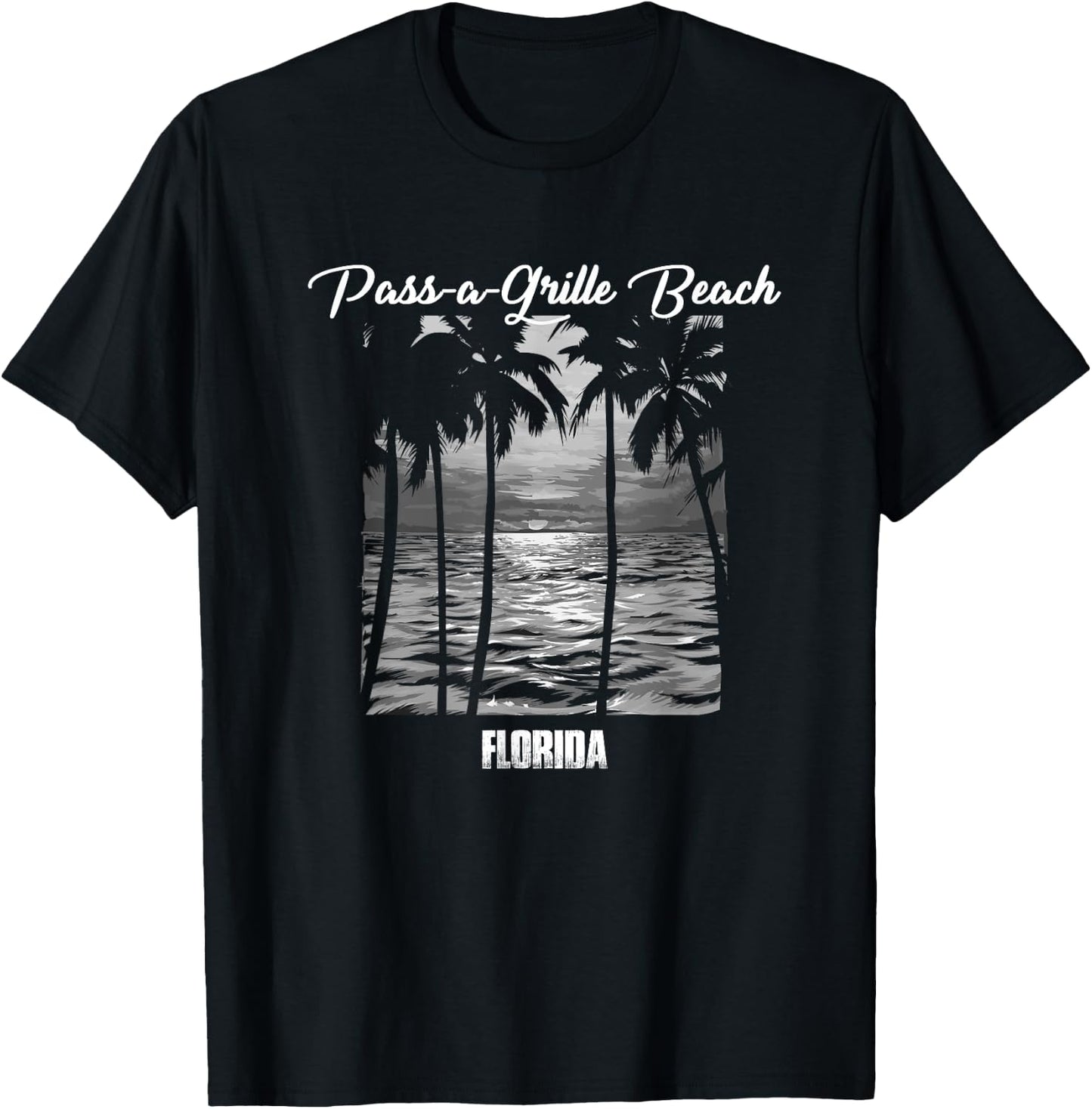 Pass-a-Grille Beach Souvenir - Florida Reminder Women Kids T-Shirt - T-Shirt | Black