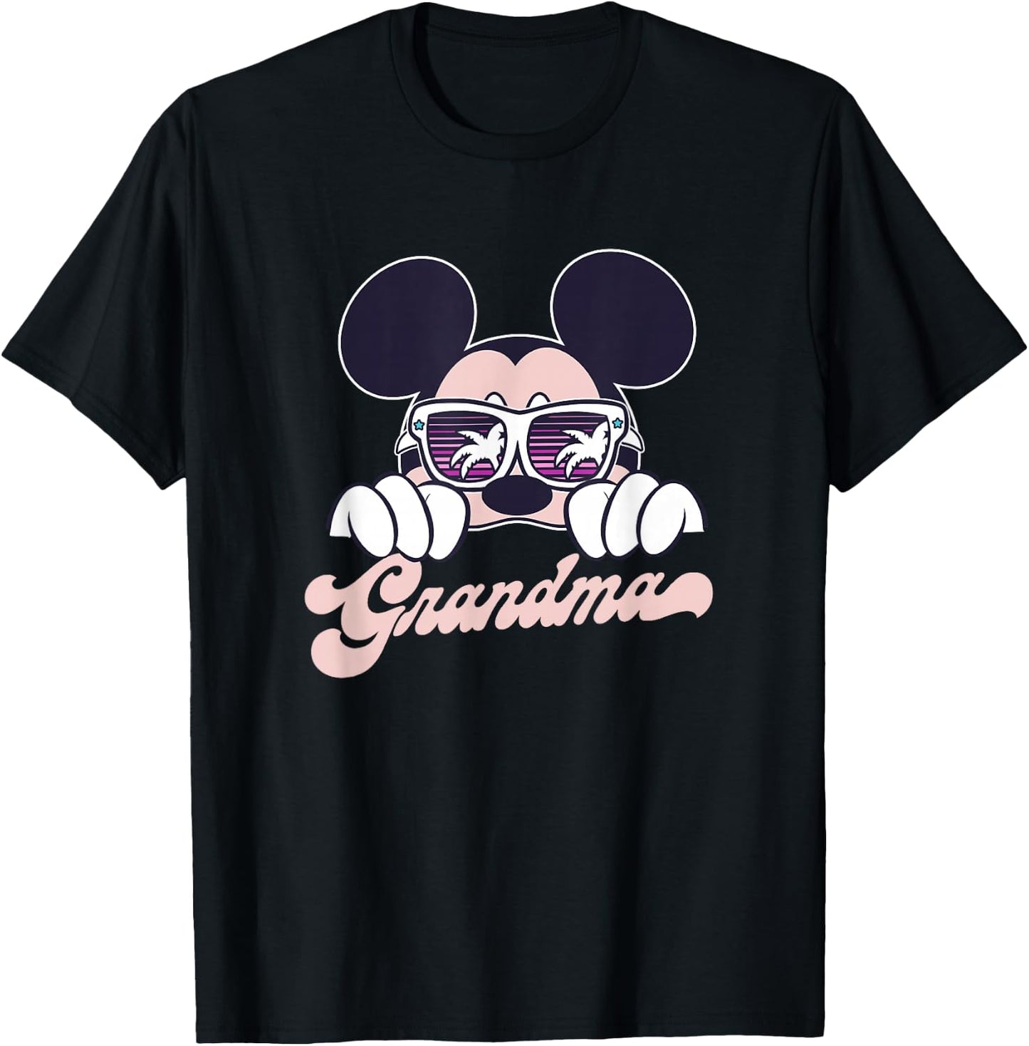 Disney Mickey and Friends Mickey Summer Vibes Grandma Logo T-Shirt - T-Shirt | Black