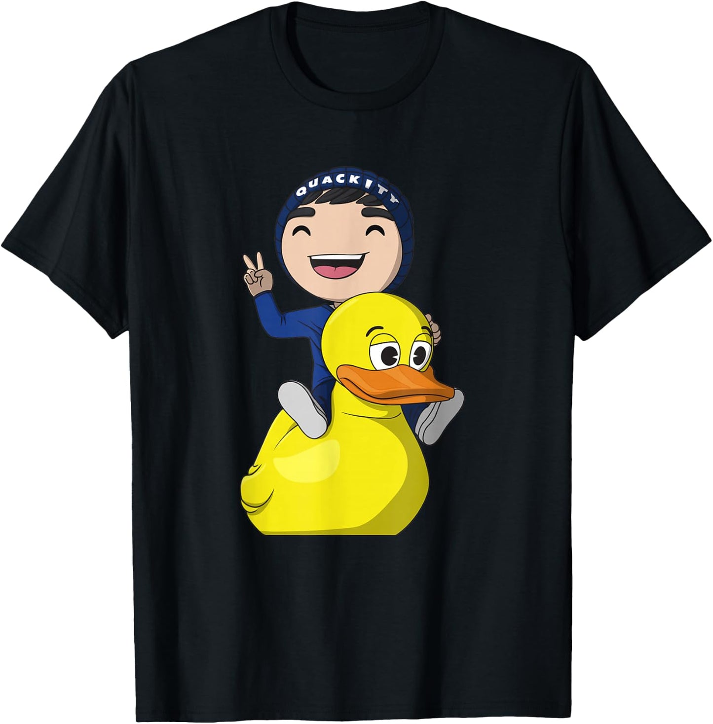 Quackity Black Small T-Shirt - T-Shirt | Black