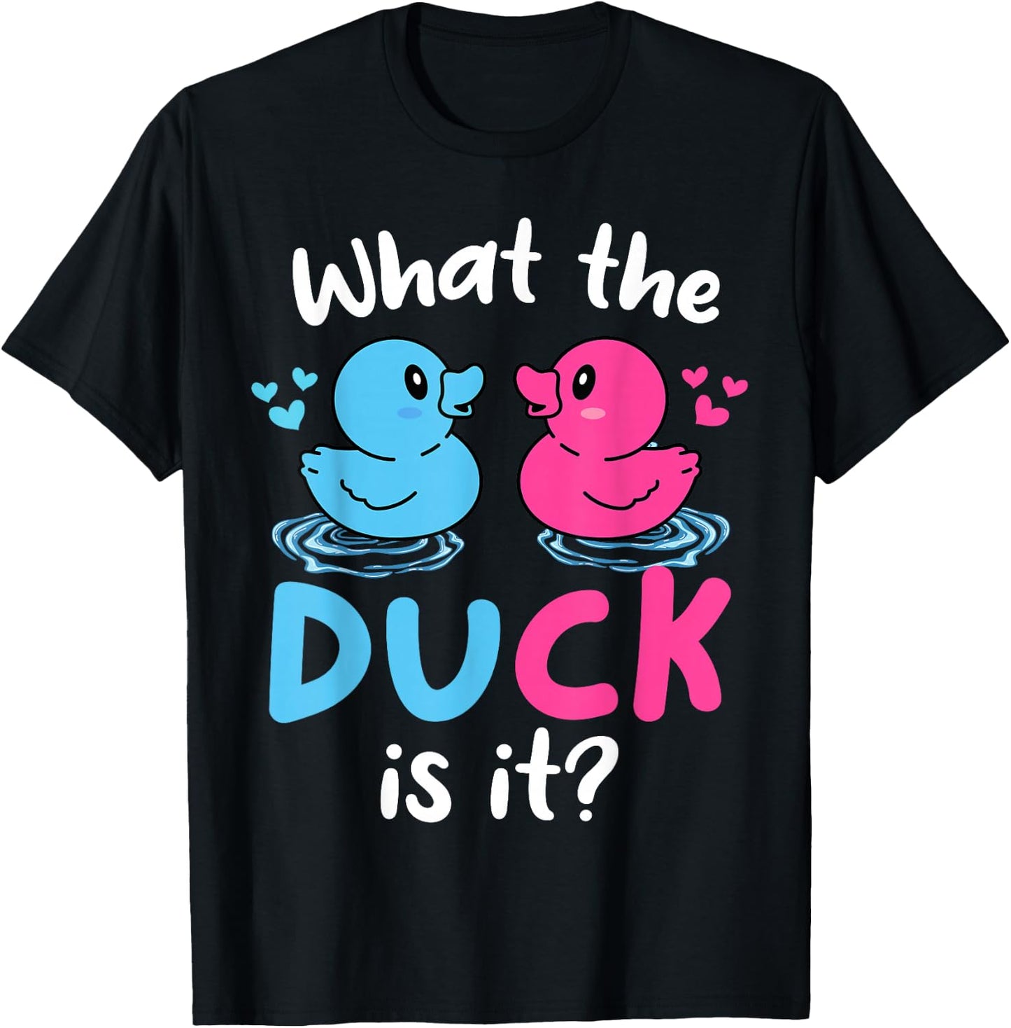 What the ducks is it Baby Gender reveal party baby shower T-Shirt - T-Shirt | Black