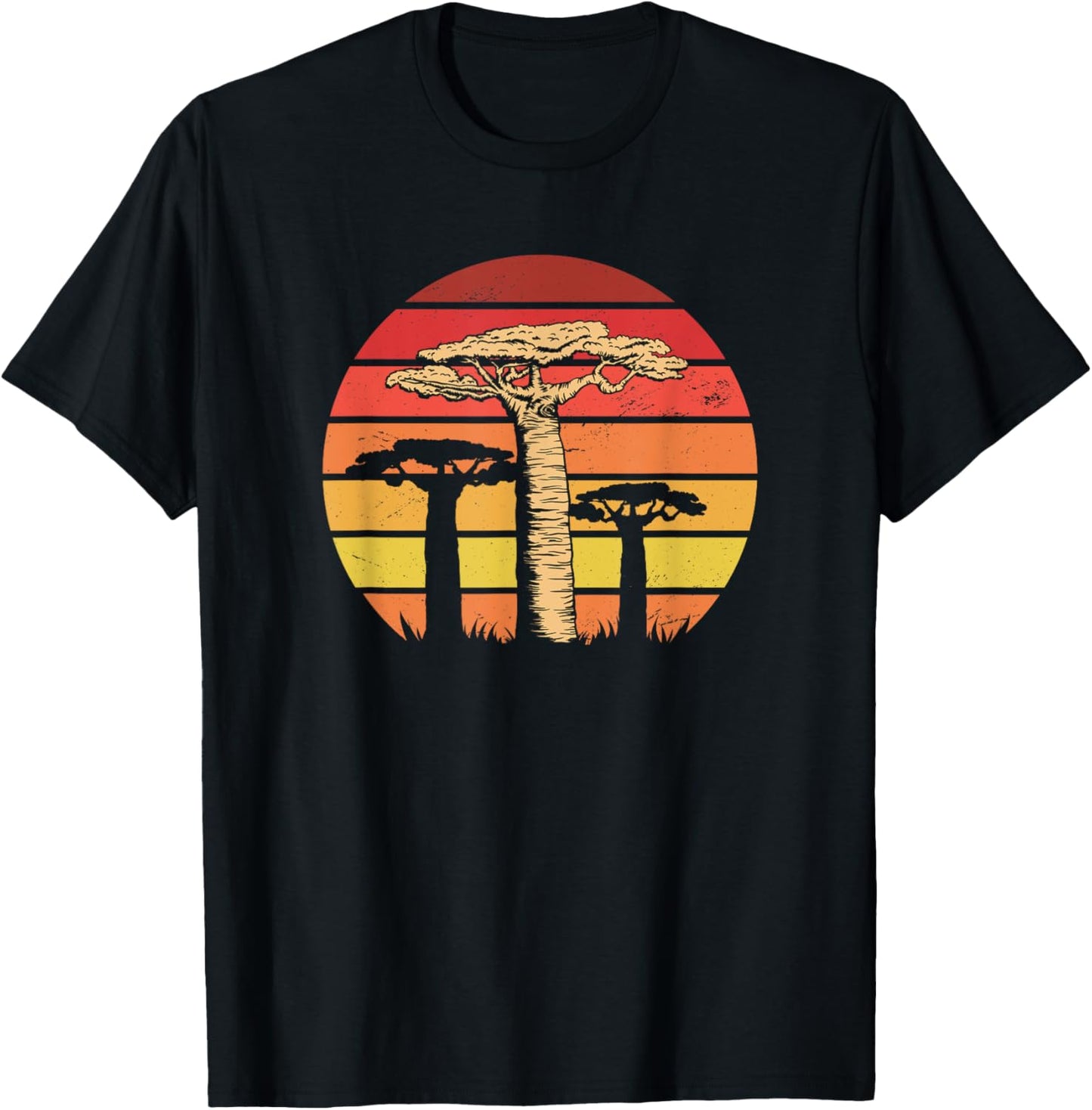 African Trees Baobab T-Shirt - T-Shirt | Black