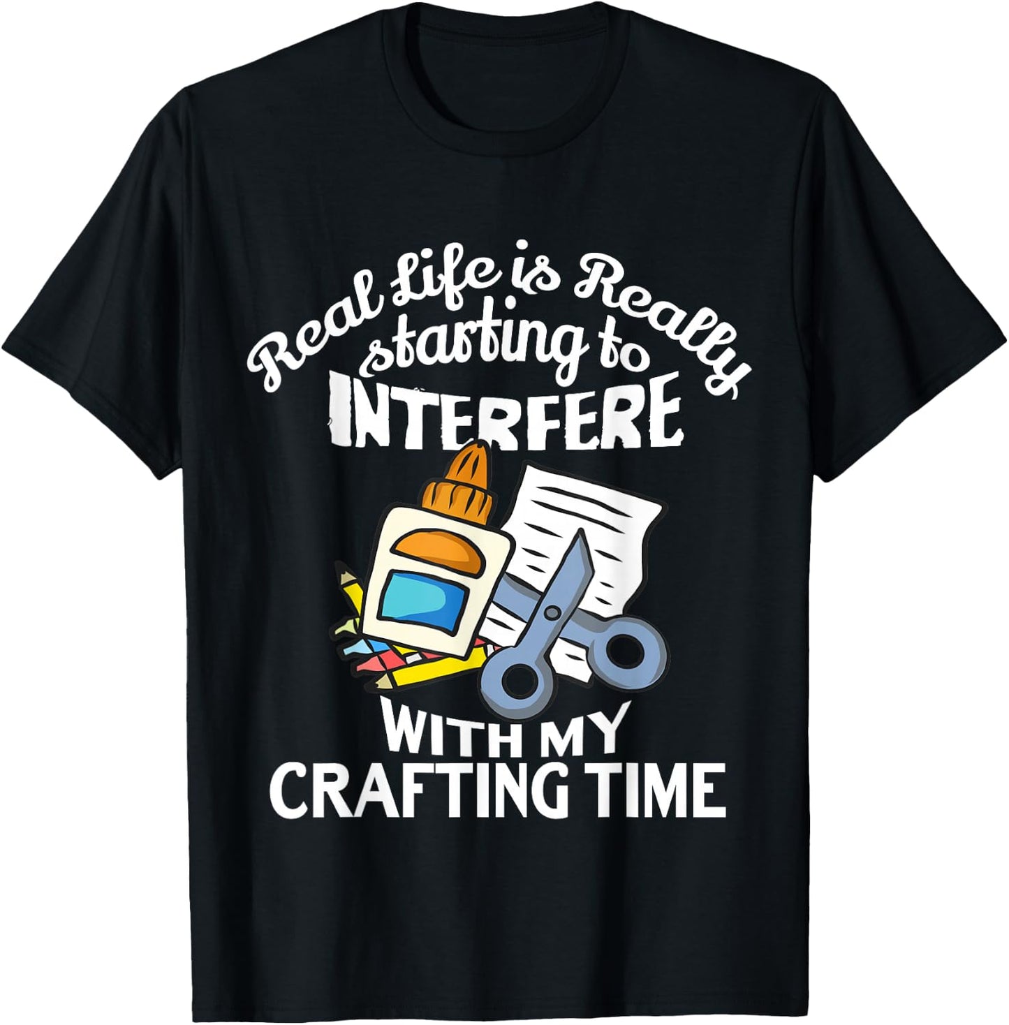 Crafting Gifts For The Women Girls Adults Crafters Crafter T-Shirt - T-Shirt | Black