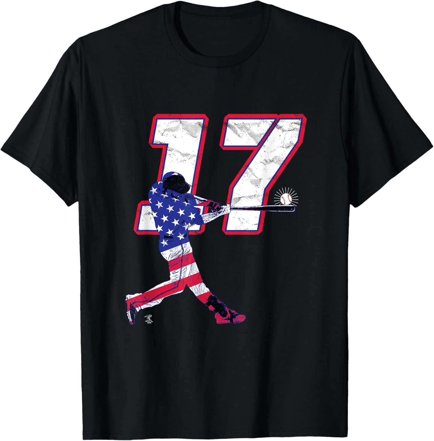 Rhys Hoskins Flag Silhouette Gameday T-Shirt - T-Shirt | Black